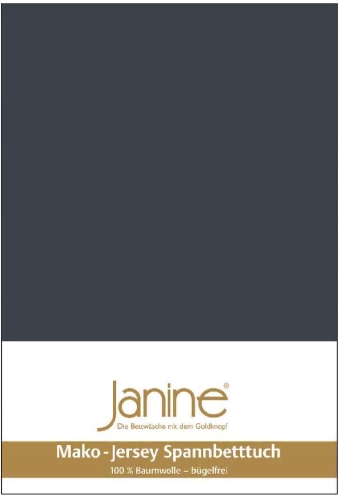 Janine Mako Jersey Spannbetttuch Bettlaken 140-160x200 cm OVP 5007 78 titan Bild 1