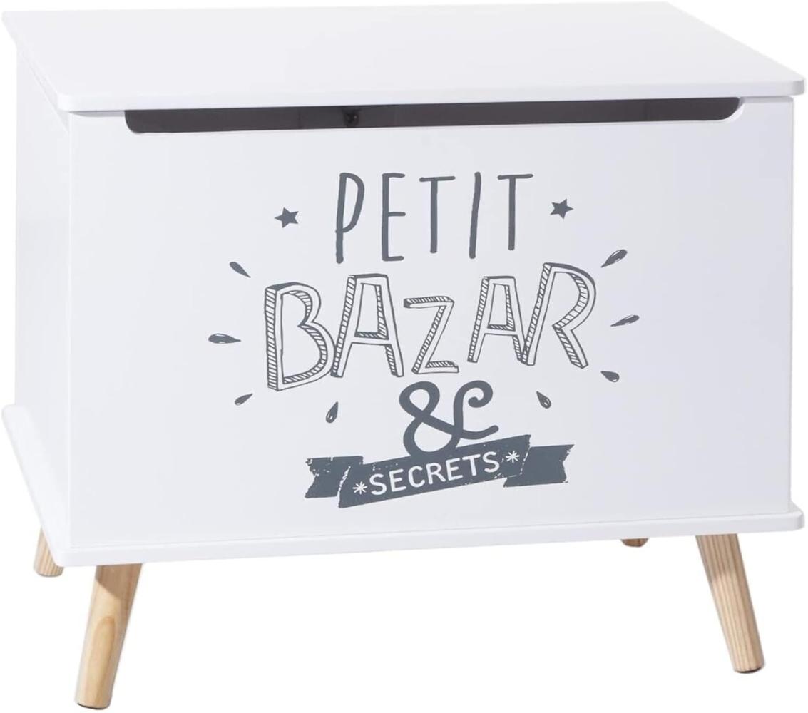 Spielzeugkiste „Petit Bazar & Secrets“, Fußkiste für Kinderzimmer MDF - Atmosphera for kids Bild 1