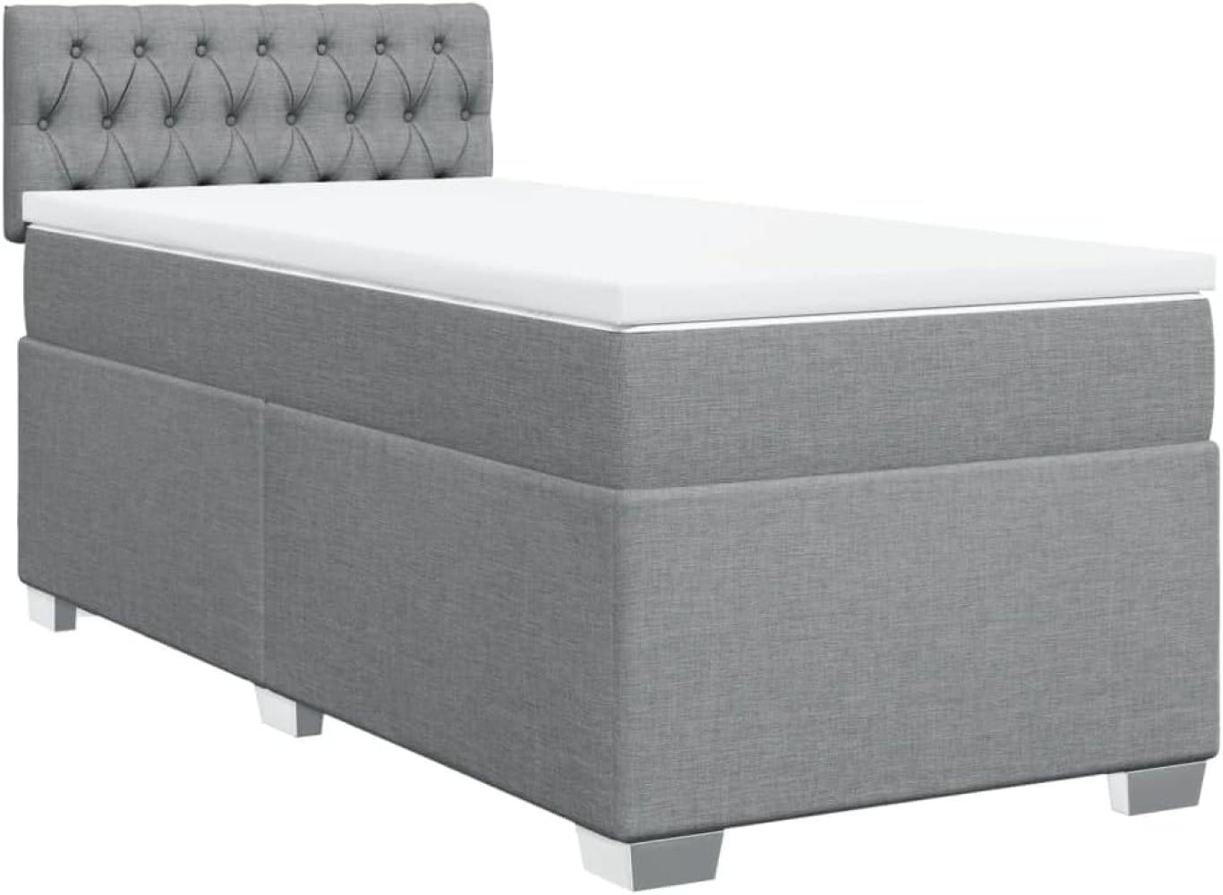 Boxspringbett mit Matratze Hellgrau 90x190 cm Stoff 3285750 Bild 1