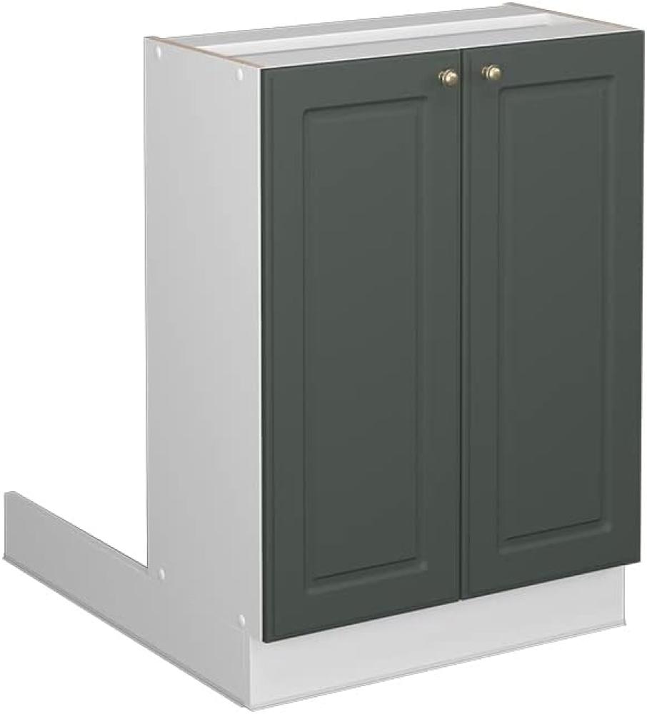 Vicco Küchenschrank Küchenmöbel Fame-Line Landhaus Küche Einbauküche Küchenzeile Blende Unterschrank Hochschrank Hängeschrank (Weiß-Grün-Gold, Regalinselunterschrank 60 cm) Bild 1