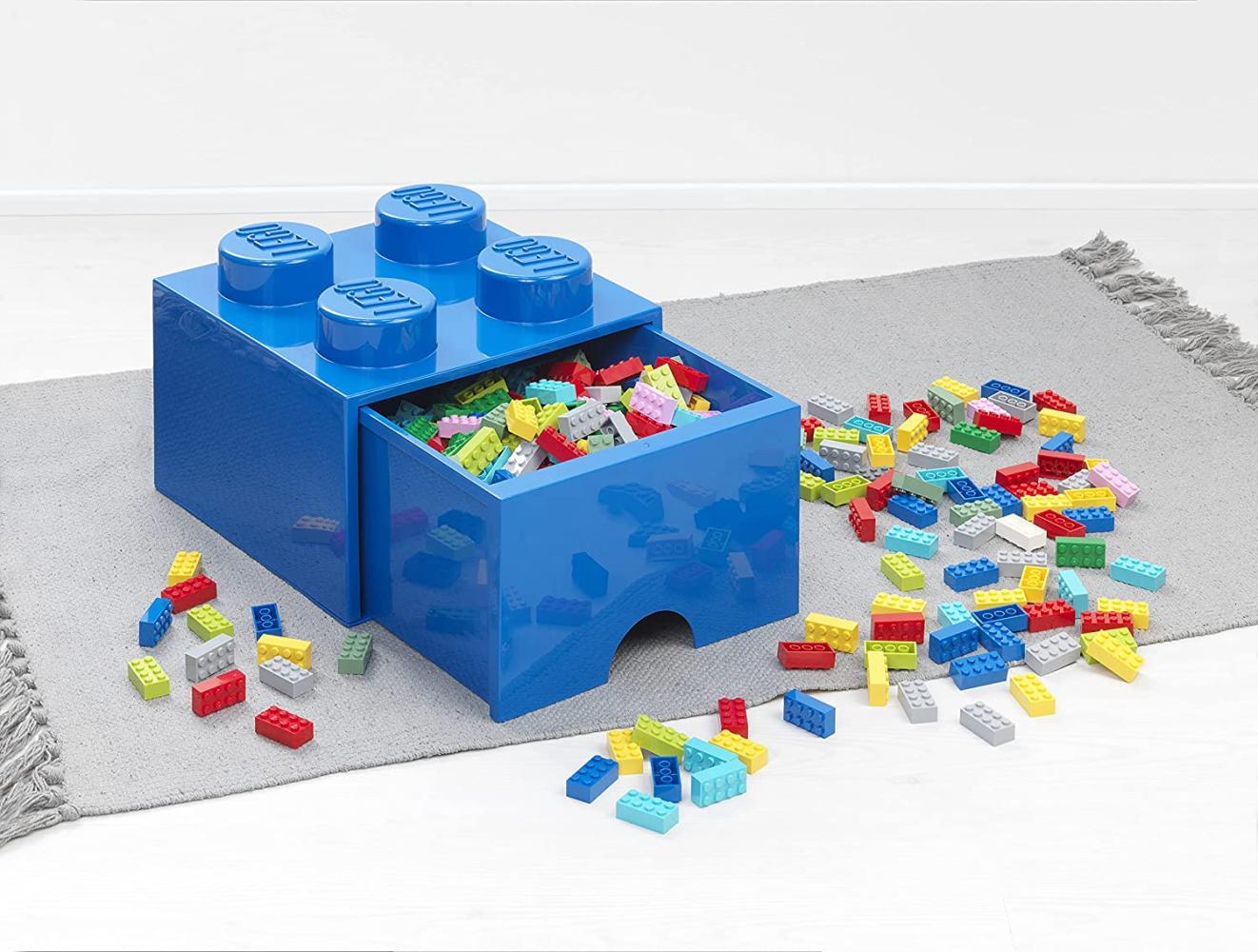 Lego 'Storage Brick 4' Aufbewahrungsbox blau mit 1 Schublade Bild 1