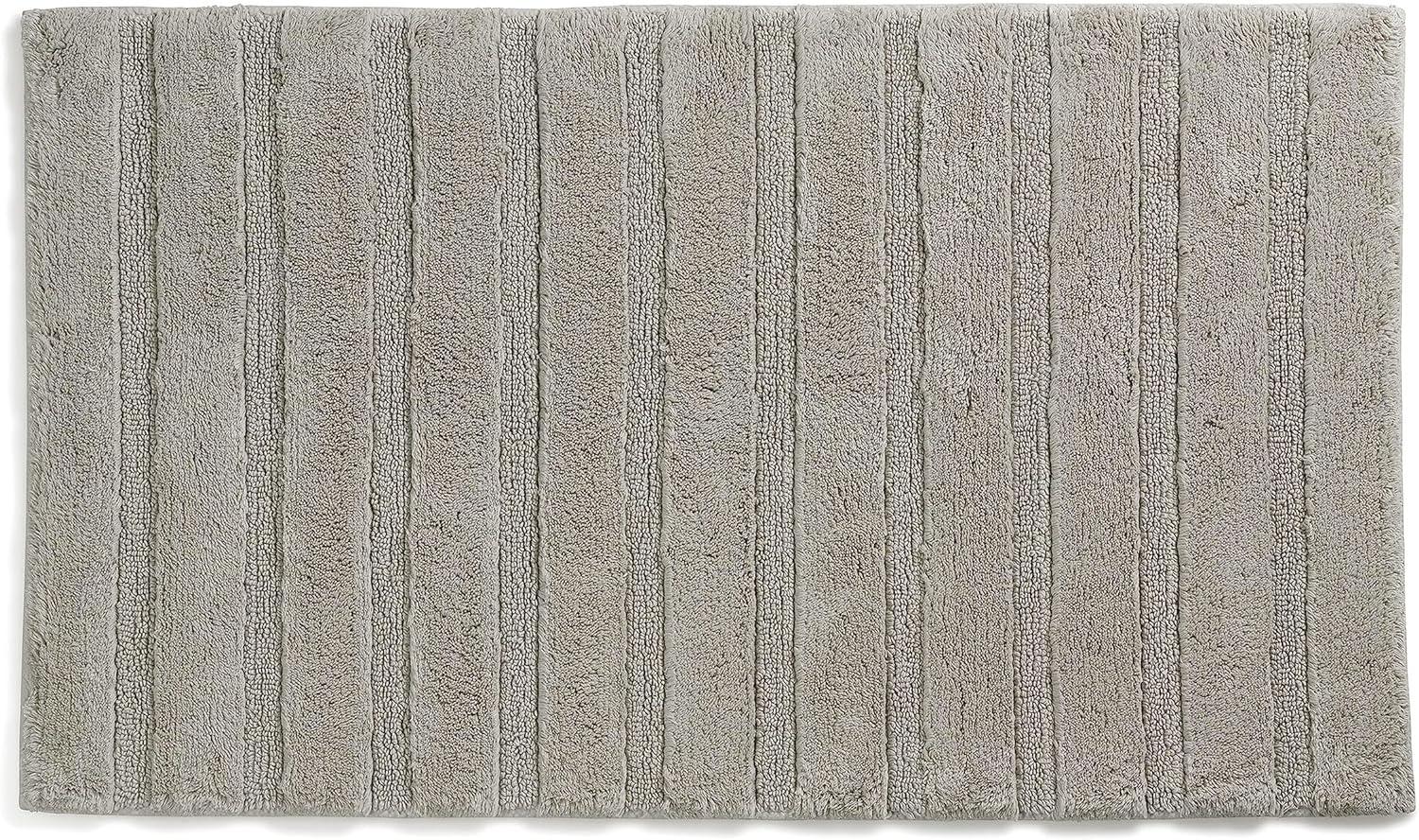 Kela Badematte Megan, 80 cm x 50 cm, 100% Baumwolle, Silbergrau, rutschhemmend, waschbar bis 30° C, geeignet für Fußbodenheizung, 23585 Bild 1