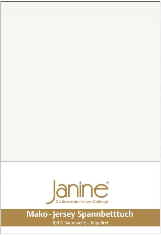 Janine Mako Jersey Spannbetttuch Bettlaken 90 x 190 cm - 100 x 200 cm OVP 5007 09 ecru Bild 1