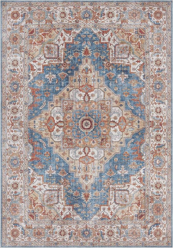 Vintage Teppich Sylla Jeansblau - 160x230x0,5cm Bild 1