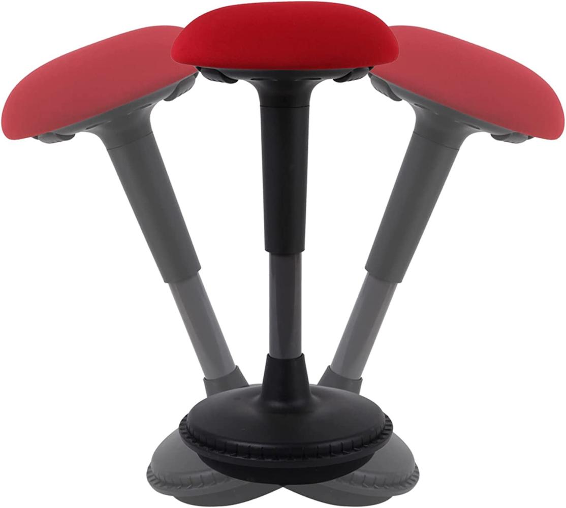 Flexispot Ergonomie Wobble Hocker Arbeitshocker Bürohocker Ergonomische Stehhilfe Hoch verstellbar Sitzhocker Drehhocker Perfekt für Stehpult (rot) Bild 1