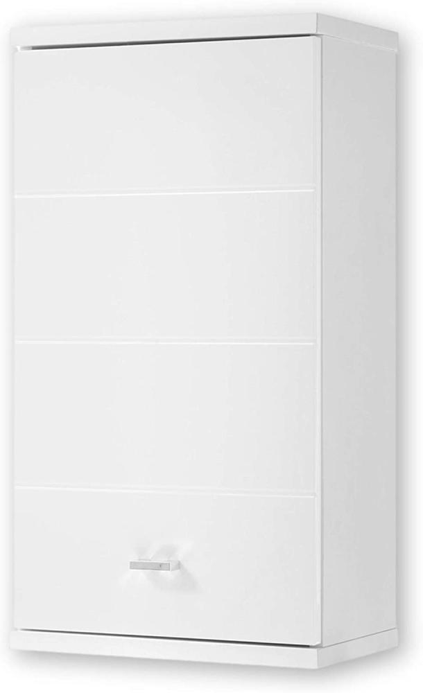 Stella Trading POOL Badezimmer Hängeschrank in Weiß - Moderner Badezimmerschrank Bad Schrank mit viel Stauraum - 38 x 71 x 23 cm (B/H/T) Bild 1