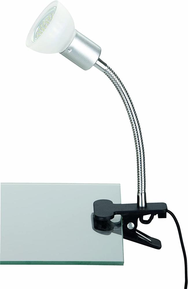 Briloner LED Klemmleuchte LEDo titanfarbig-weiß Leselampe Klemmlampe Bettlampe Bild 1