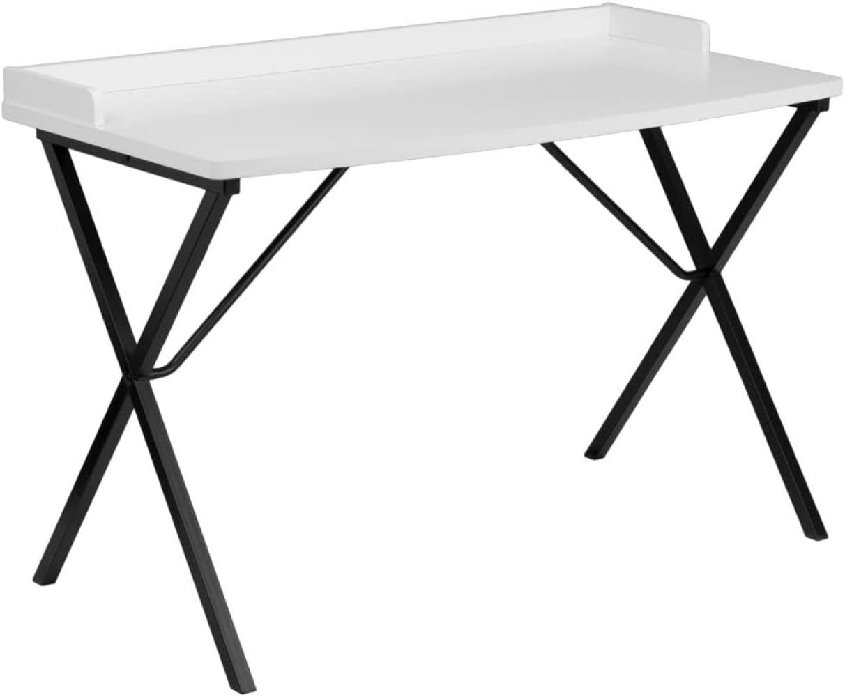 Flash Furniture Computer-Schreibtisch, weiß, 60. 01 x 120. 02 x 80. 01 cm Bild 1