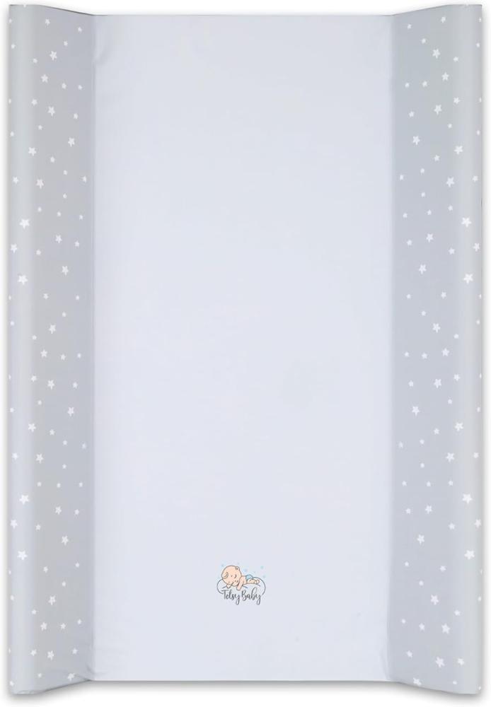 Wickelauflage 70 x 47 cm - feste Wickelunterlage keil Wickeltisch abwaschbar Wickelmulde Grau Bild 1