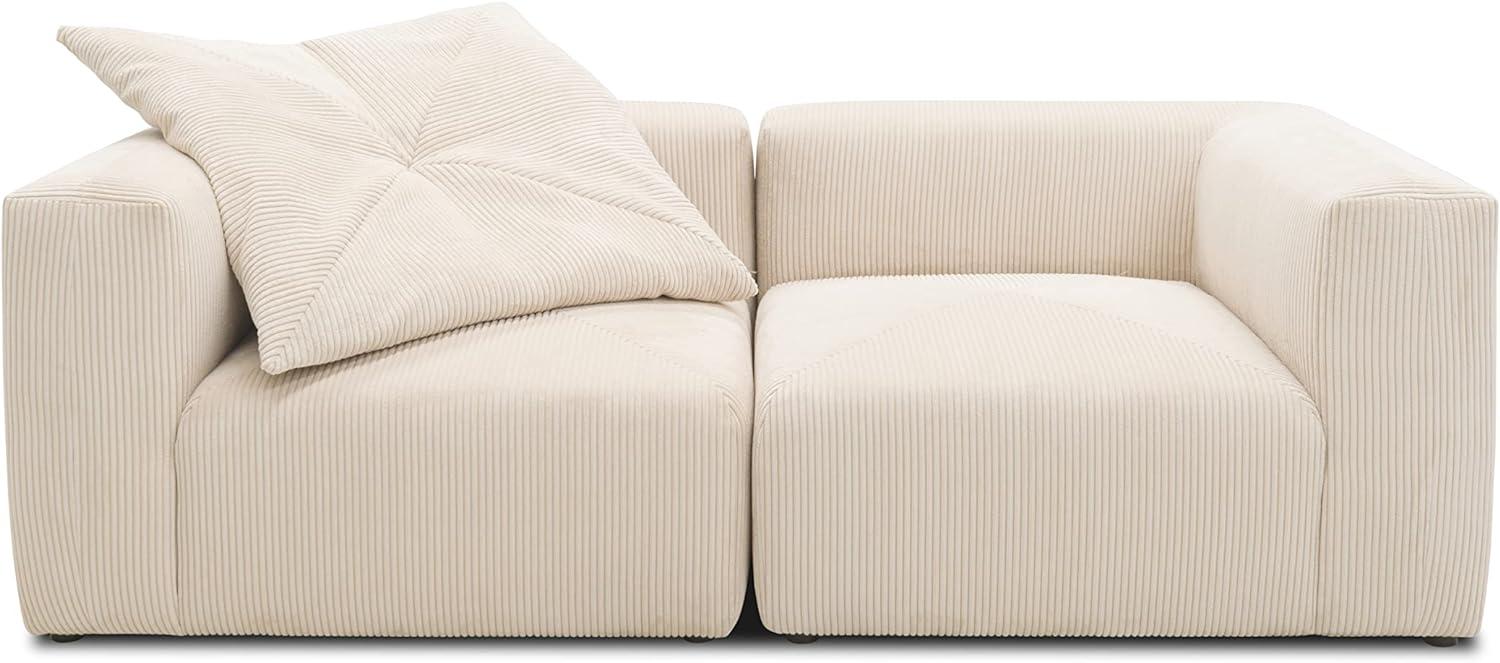 DOMO. collection Malia Modulsofa, 2 Sitzer bestehend aus Zwei Polsterecken, 2 Couch, Sofa, Modul, beige, 216 x 108 cm Bild 1