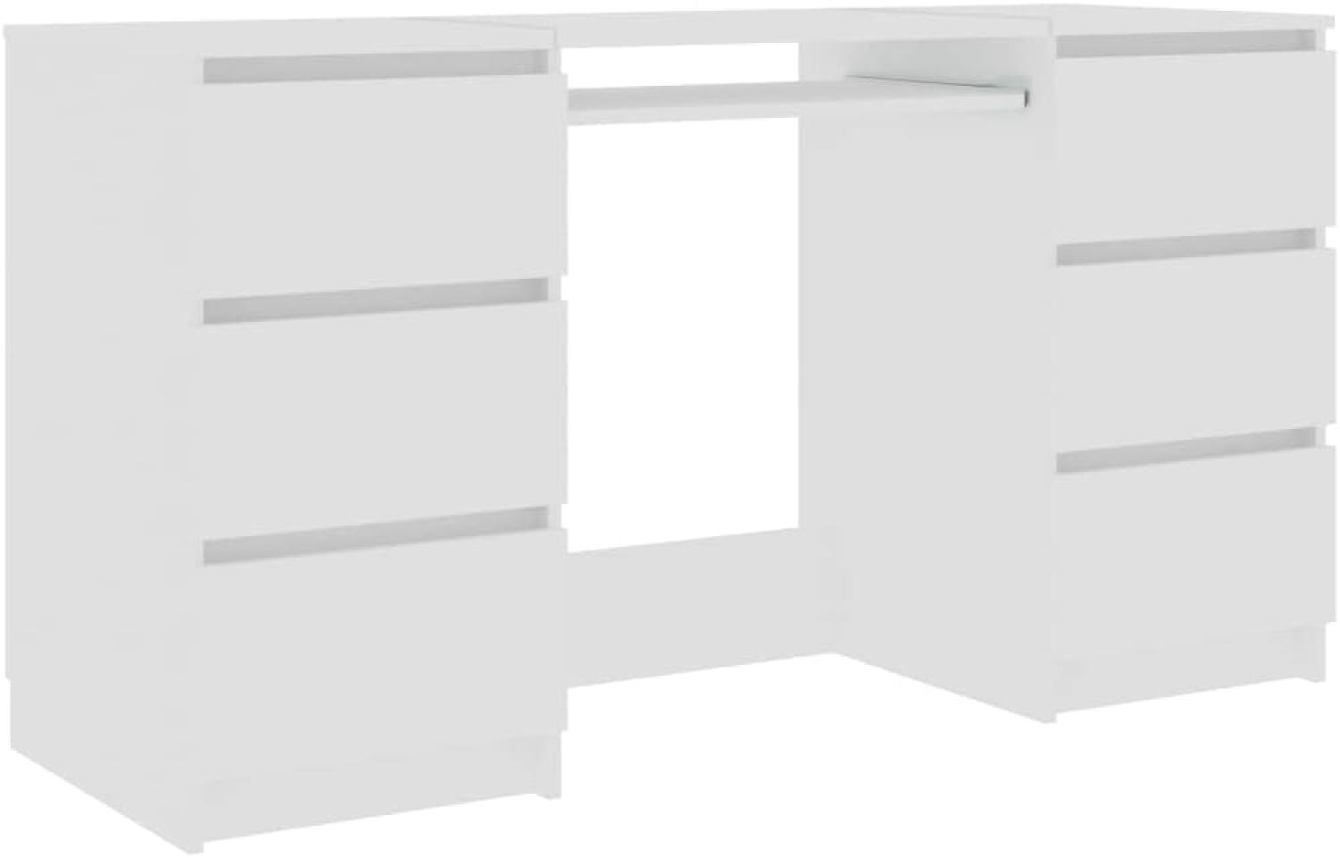 vidaXL Schreibtisch Weiß 140×50×77 cm Spanplatte Bild 1