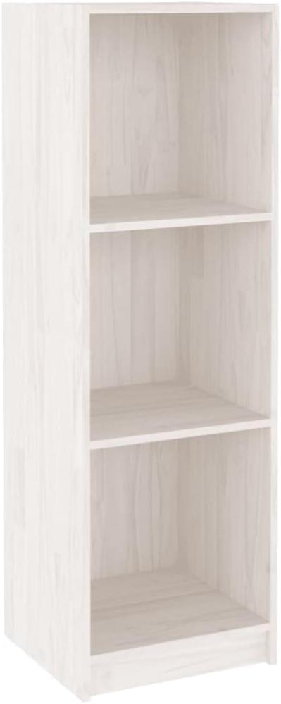 Bücherregal/Raumteiler Weiß 36x33x110 cm Massivholz Kiefer Bild 1