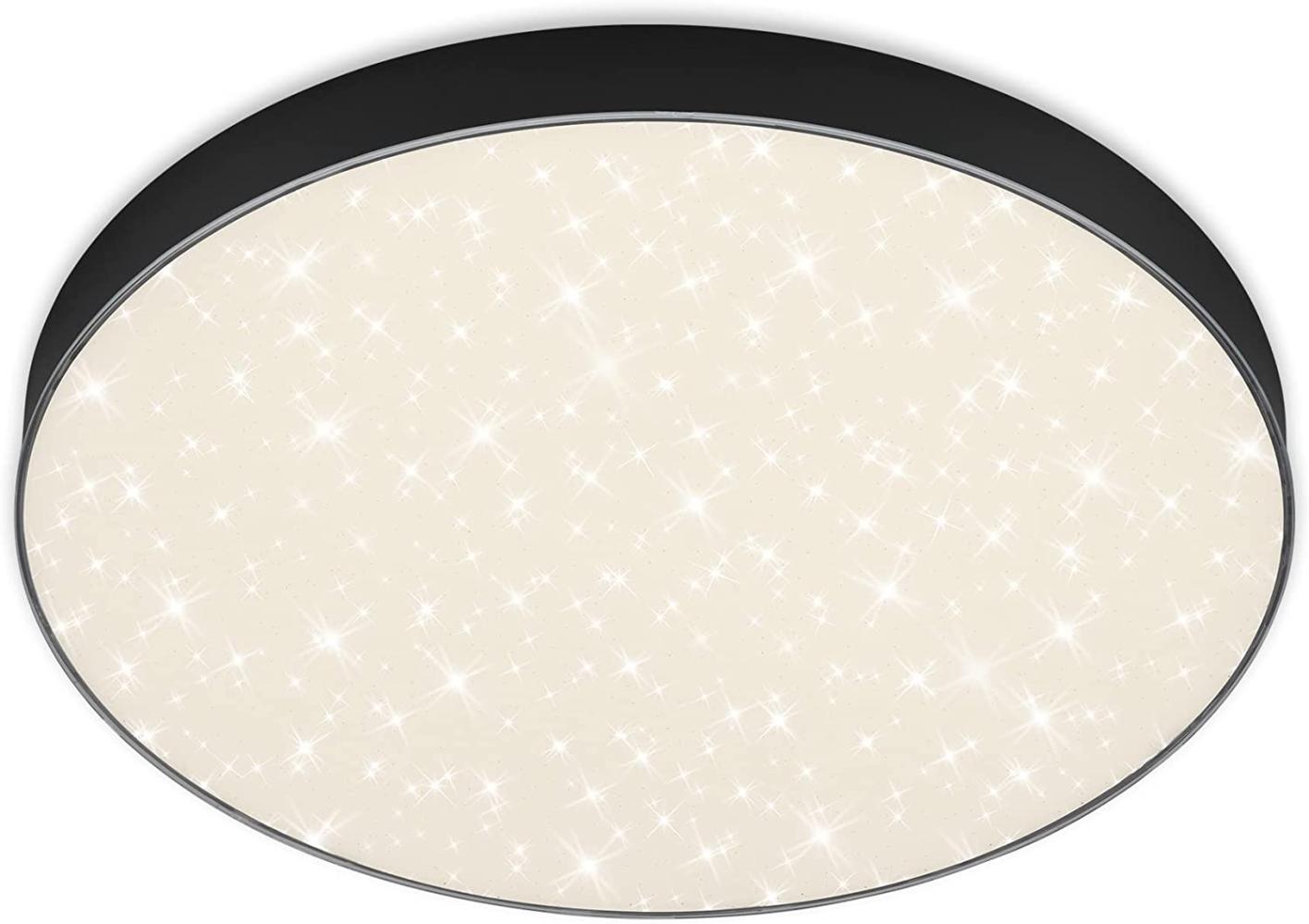 Briloner LED Deckenleuchte Flame Star schwarz Ø 38,7 cm mit Sternenhimmel Bild 1