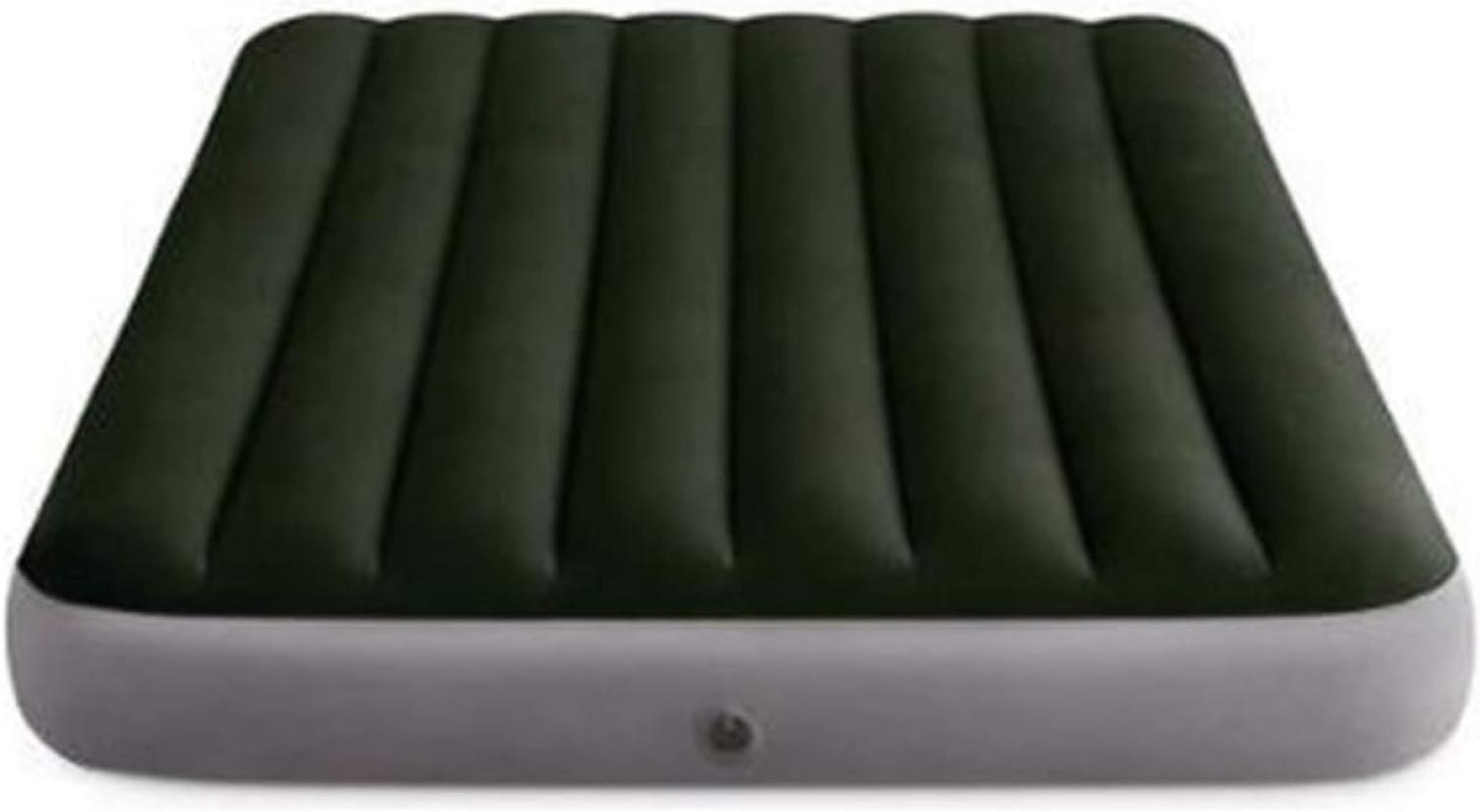 Intex Luftbett Dura-Beam Standard Series mit Batteriepumpe, Grün, 191 x 137 x 25 cm Bild 1