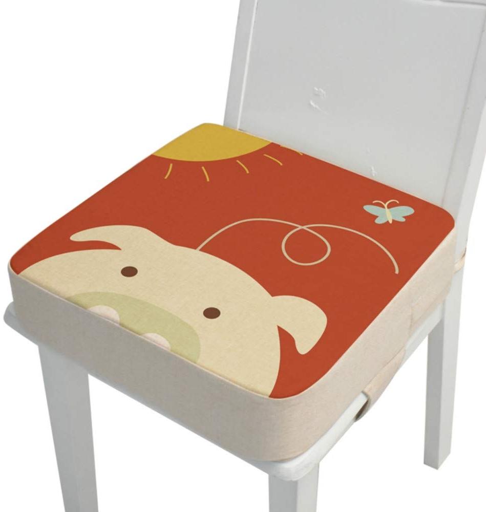 Kinder Sitzkissen Sitzerhöhung Stuhl, Fansu Baby Tragbar Sitzkissen Cartoon Design Quadratische Verstellbar Zerlegbar Kleinkinder Esszimmerstuhl ErhöHen Pad Esszimmer Boostersitze (Schwein,40*40*10cm) Bild 1