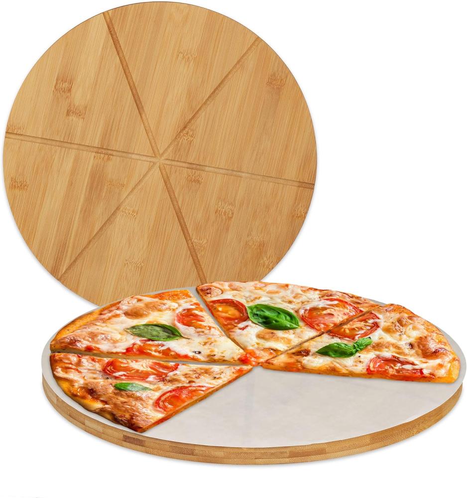 8 x Pizzabrett Bambus mit Backpapier 10038377 Bild 1