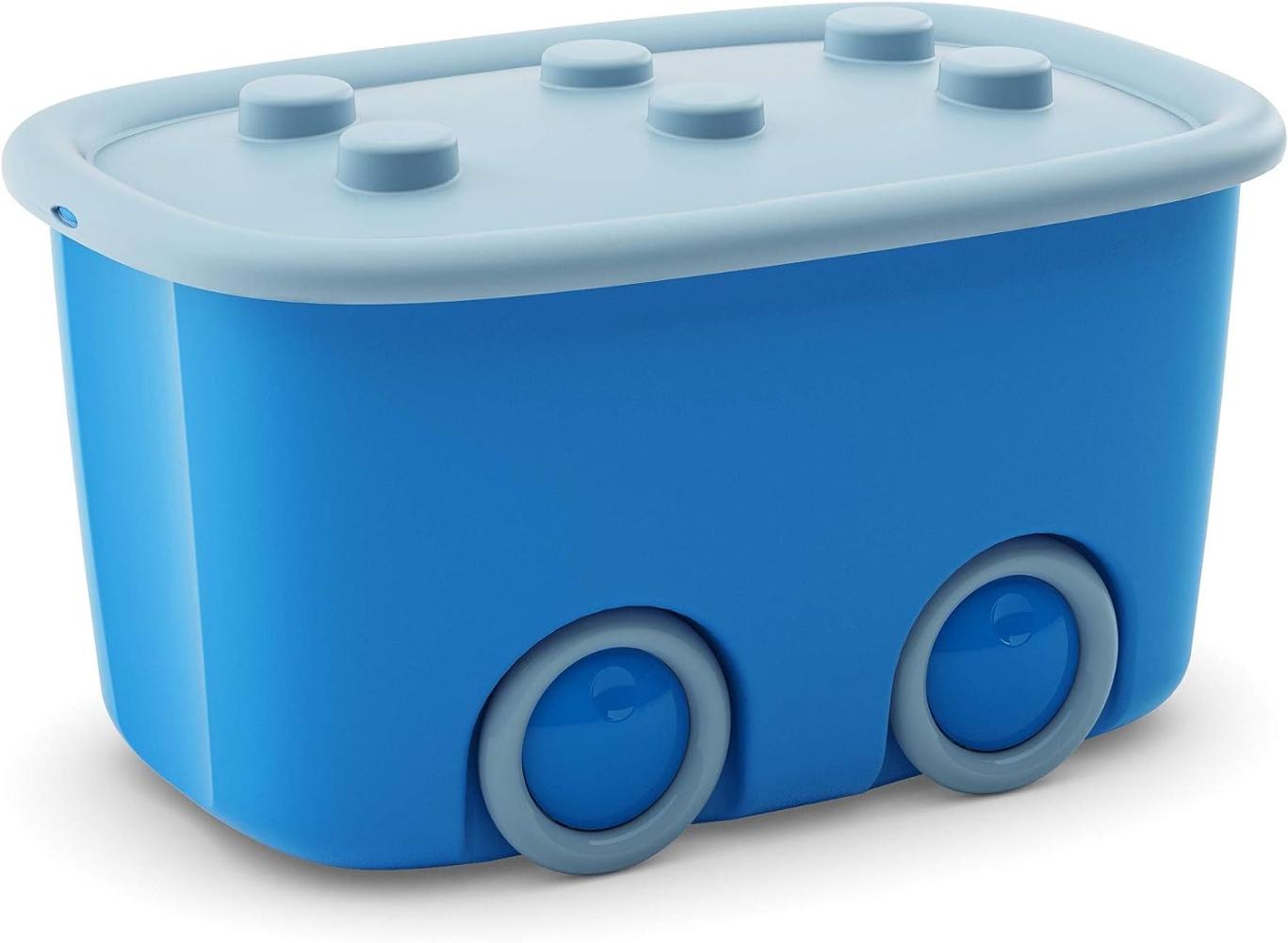 Kis Alto L Aufbewahrungsbox Funny Box 46 Liter in hellblau-blau, Plastik, 58x38.5x32 cm Bild 1