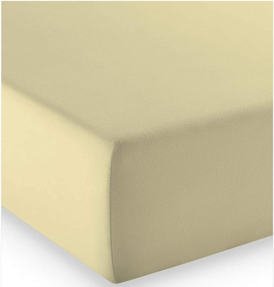 fleuresse Mako-Jersey-Spannlaken Comfort Farbe beige 2043 Größe: 180 x 200 cm Bild 1
