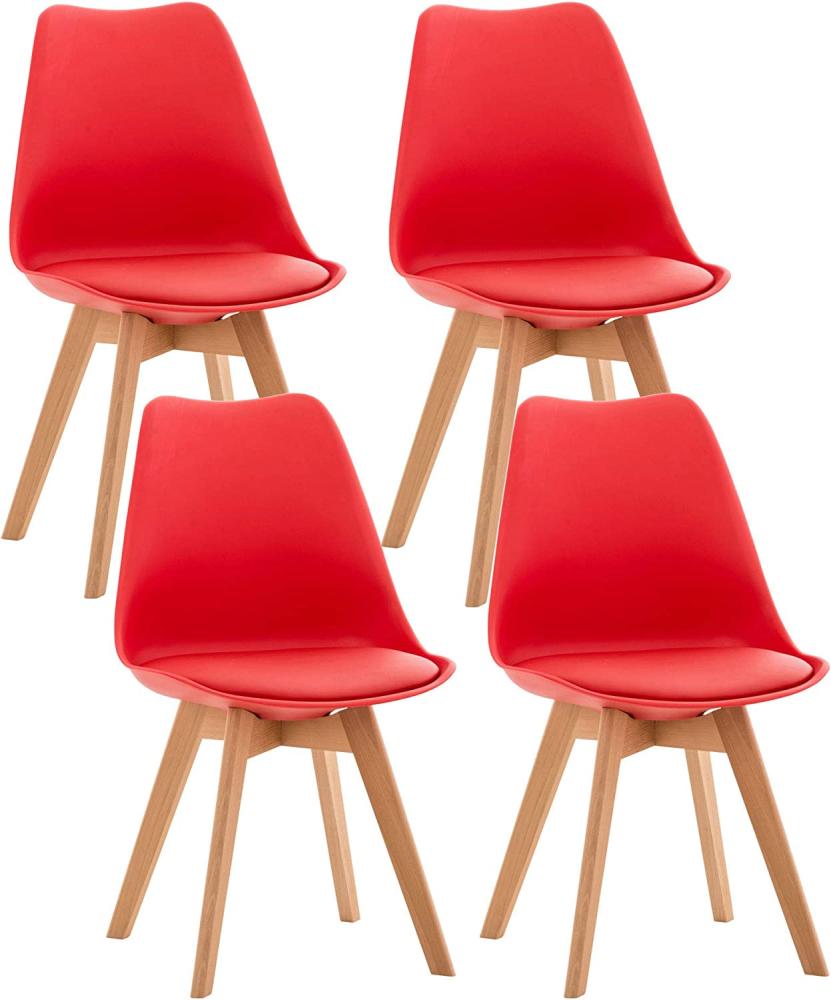 4er Set Stuhl Linares rot Bild 1