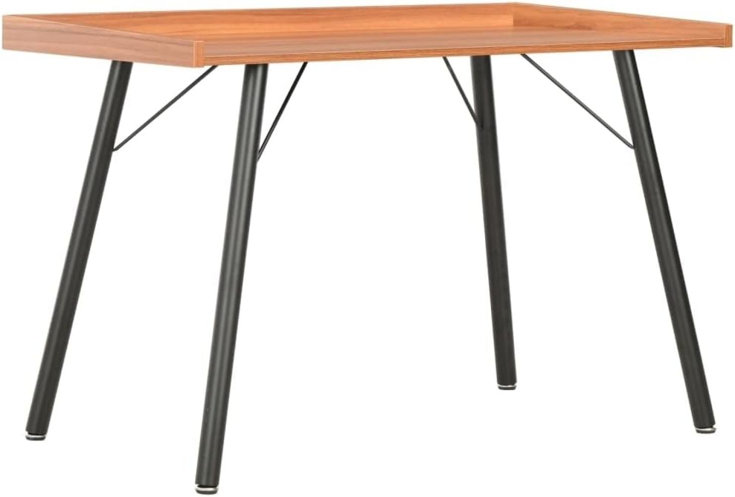 Schreibtisch, Spanplatte/ Stahl Braun, 90 × 50 × 79 cm Bild 1