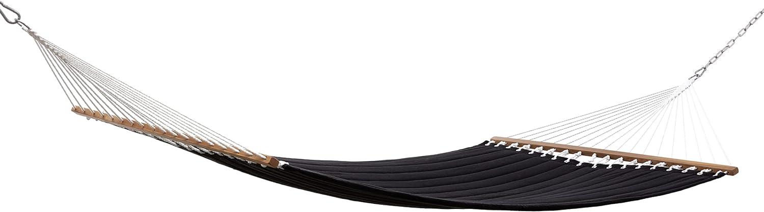 Grasekamp Stabhängematte 200 x 140 cm gepolstert Schwarz Hängematte Hammock Mehrpersonen 160 Kg Sc Bild 1