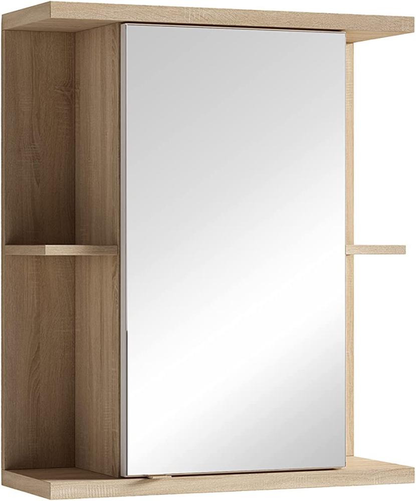 Spiegelschrank, Holzwerkstoff Spanplatte Sonoma Eiche, B 60 x H 70 x T 25 cm Bild 1