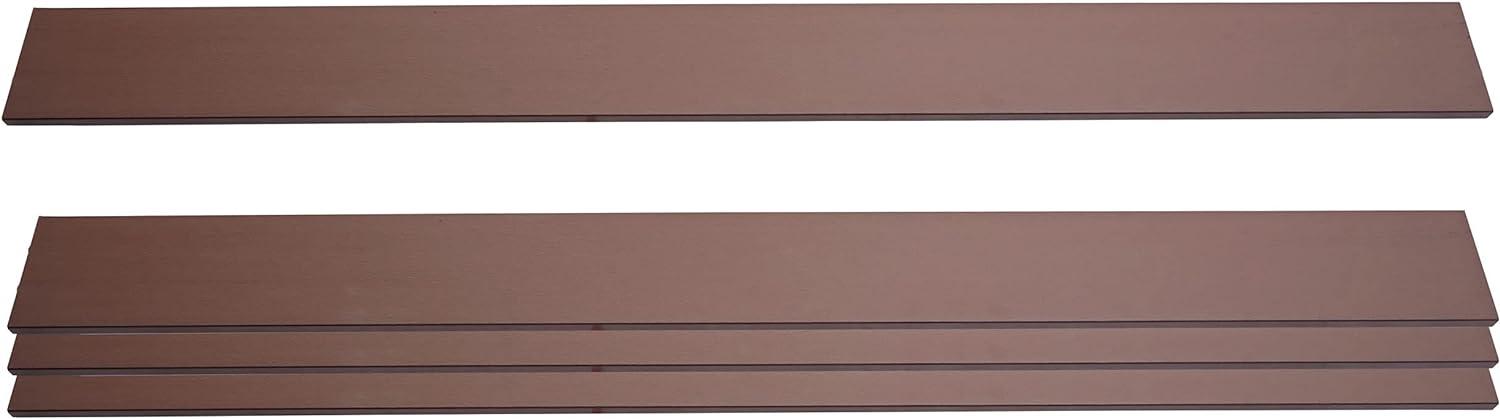 4er Set Latten für WPC-Sichtschutz Sarthe, Bretter Windschutz, ca. 1qm ~ 180cm, braun Bild 1