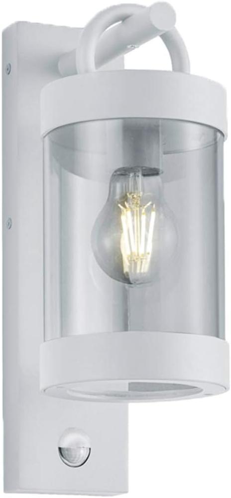 LED Außenwandleuchte mit Bewegungsmelder, Laterne Weiß, Höhe 33cm Bild 1