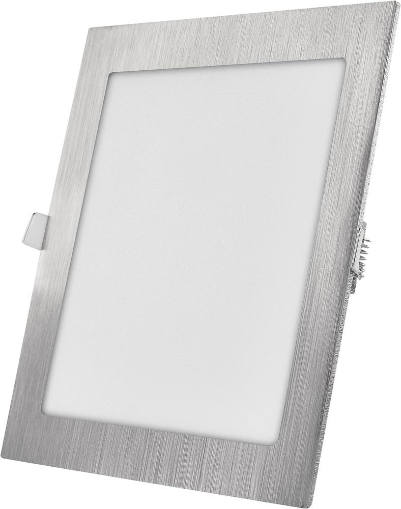 EMOS LED Panel 18 W, quadratische 1600 lm Einbauleuchte, Deckenleuchte 22,5 x 22,5 cm, extra flach, Einbautiefe 2,1 cm, 3 einstellbare Lichtfarben warmweiß-neutralweiß (3000-4000K), inkl. LED-Treiber Bild 1