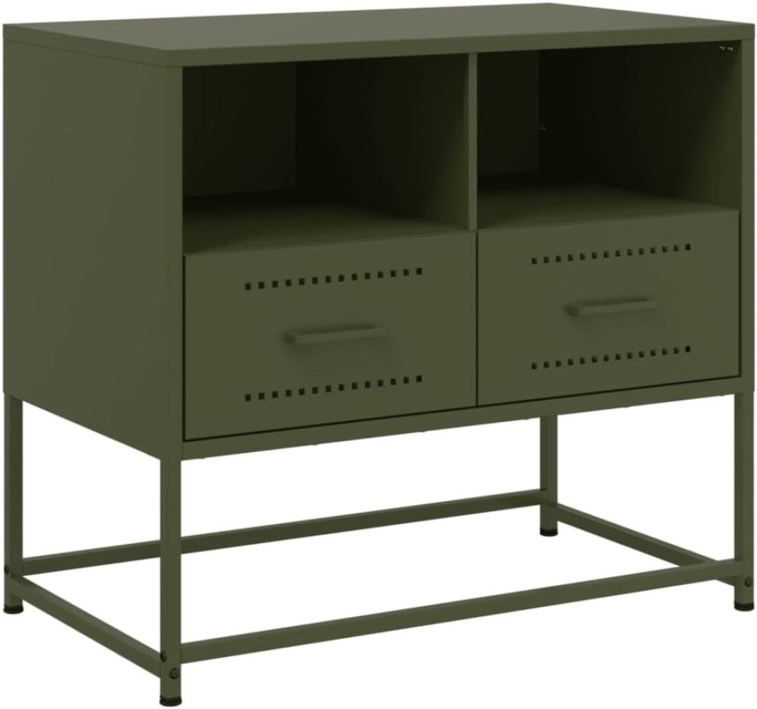 TV-Schrank Olivgrün 68x39x60,5 cm Stahl 846552 Bild 1