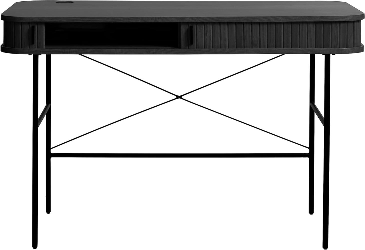 Schreibtisch >Nerja< in Schwarz - 120x75x60 (BxHxT) Bild 1