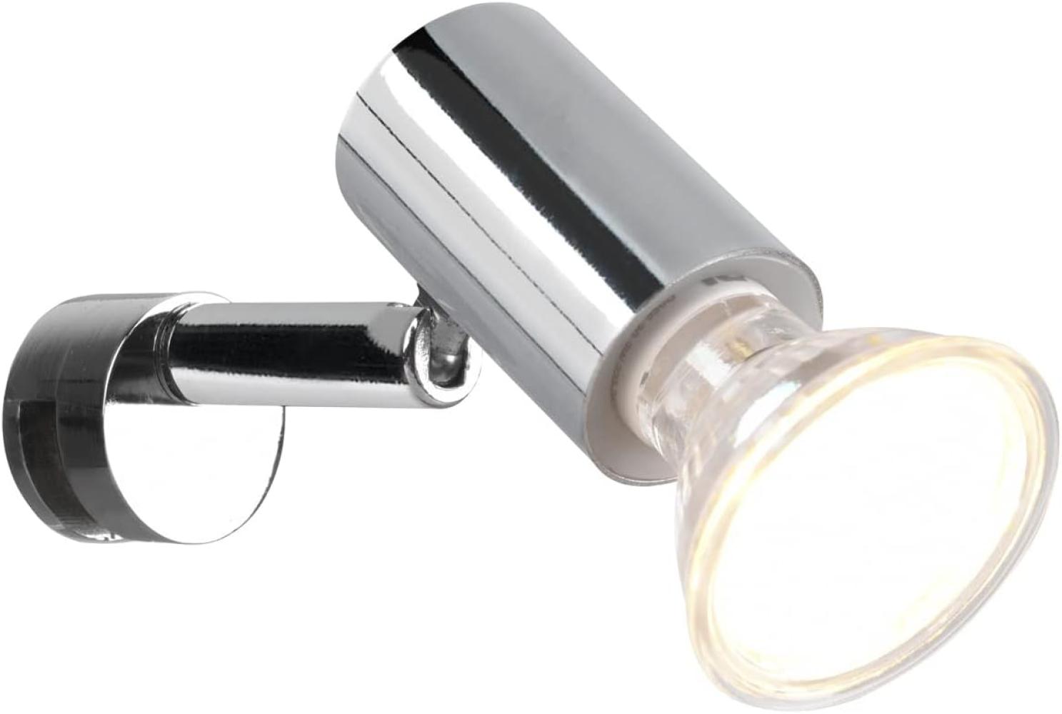 LED Badezimmerlampe dimmbar Chrom - Spiegelklemmleuchte mit schwenkbarem Spot Bild 1