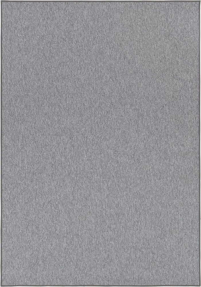 Feinschlingen Teppich Casual Hellgrau Uni Meliert - 160x240x0,4cm Bild 1