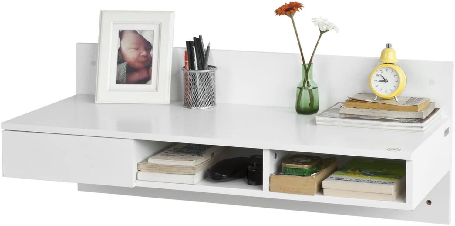 Schreibtisch mit einer Schublade, weiß, 100 x 40 x 40 cm Bild 1