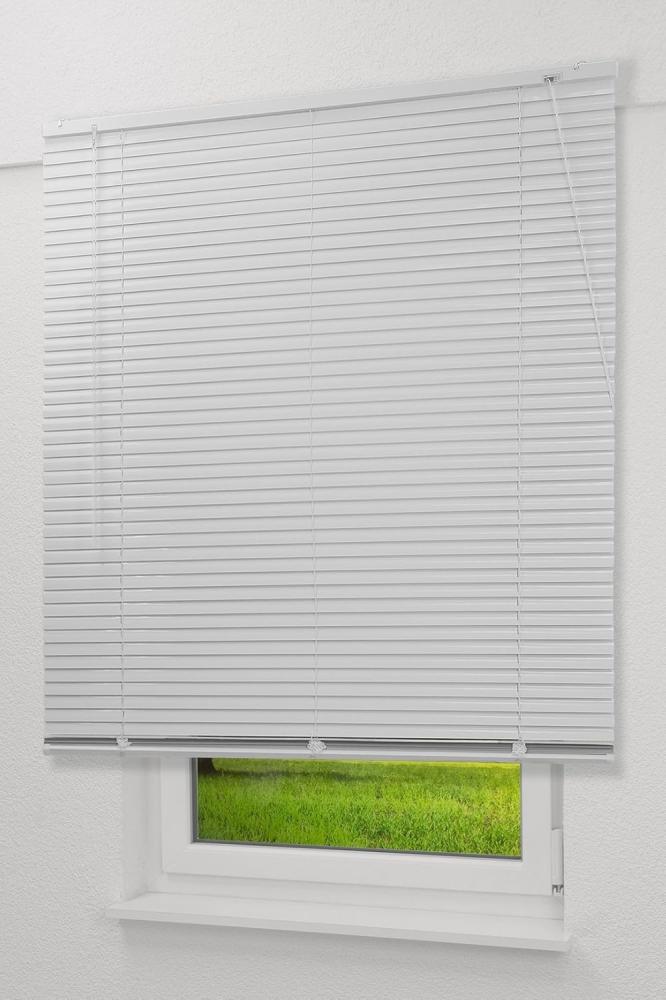 Qualitätsalujalousie 25mm in Reinweiß in den Maßen (B x H) 120cm * 250cm Bild 1