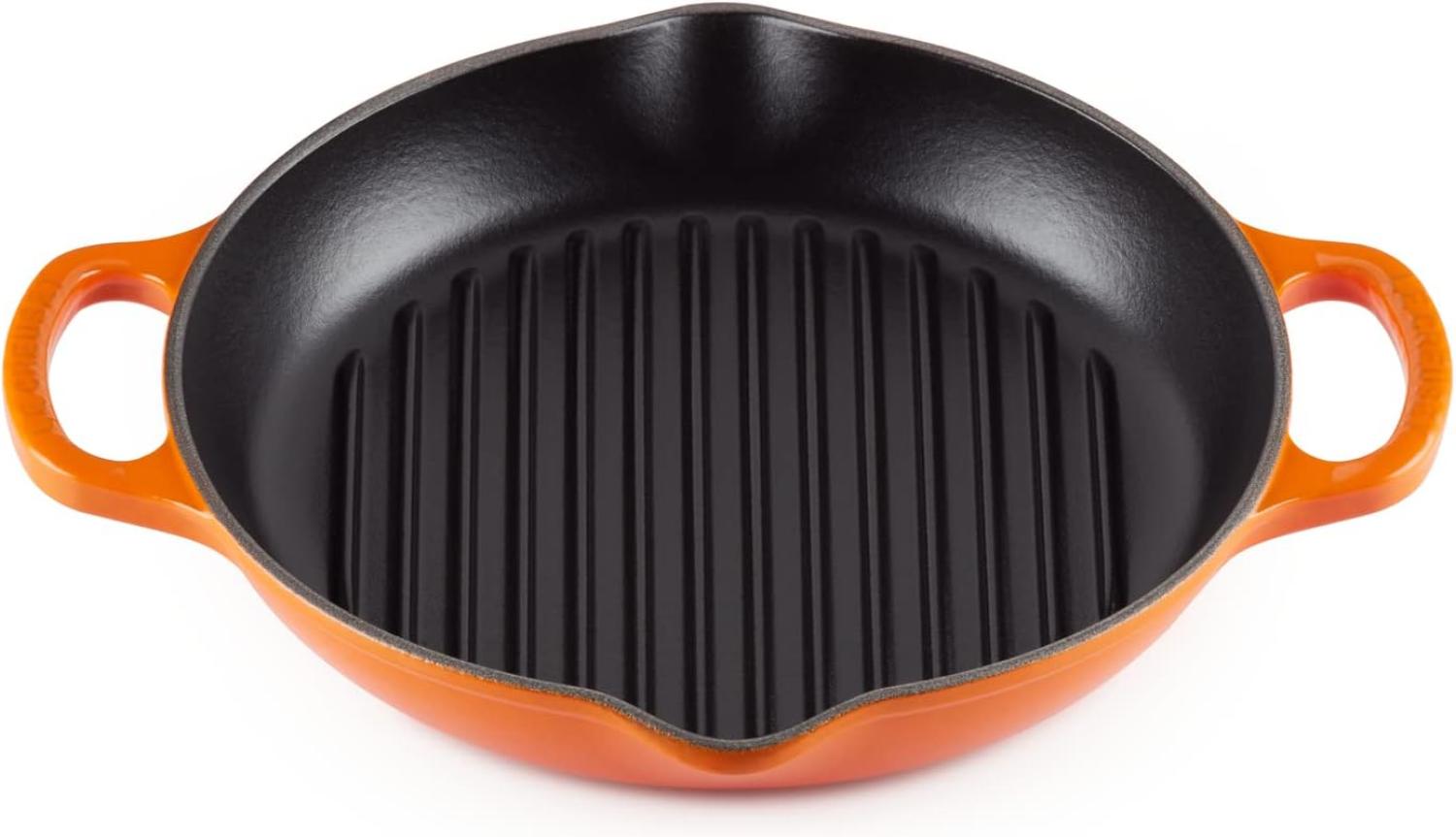 Le Creuset Signature Grillplatte rund 25 cm Ofenrot - 25 bis 28 cm - Orange Bild 1