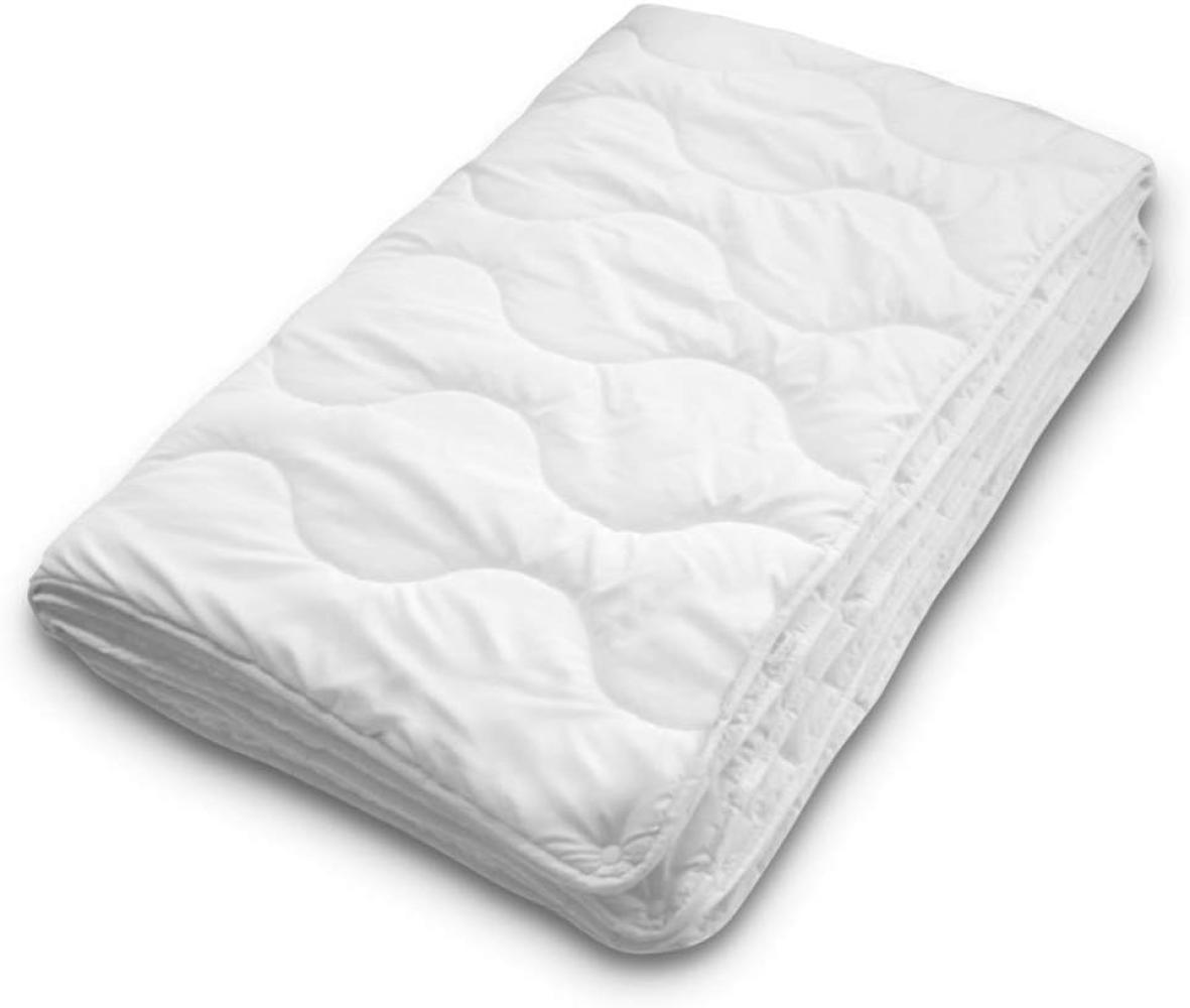 Siebenschläfer 4-Jahreszeiten Bettdecke 155x220 cm - bestehend aus 2 zusammengeknöpften Steppdecken - adaptierbare Decke für Sommer und Winter Bild 1