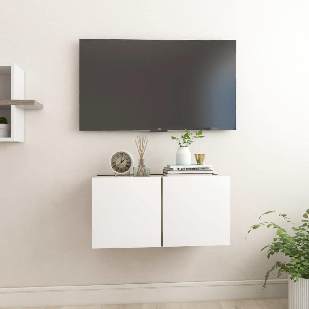 vidaXL TV-Hängeschrank Weiß und Sonoma-Eiche 60x30x30 cm Bild 1