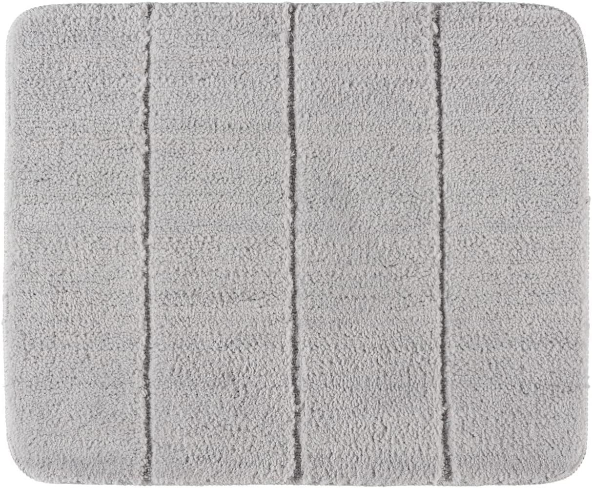 WENKO Badteppich Steps Light Grey 55 x 65 cm, Mikrofaser Bild 1