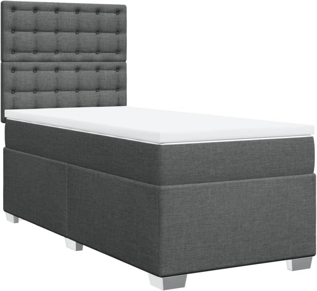 Boxspringbett mit Matratze Dunkelgrau 100x200 cm Stoff 3292714 Bild 1