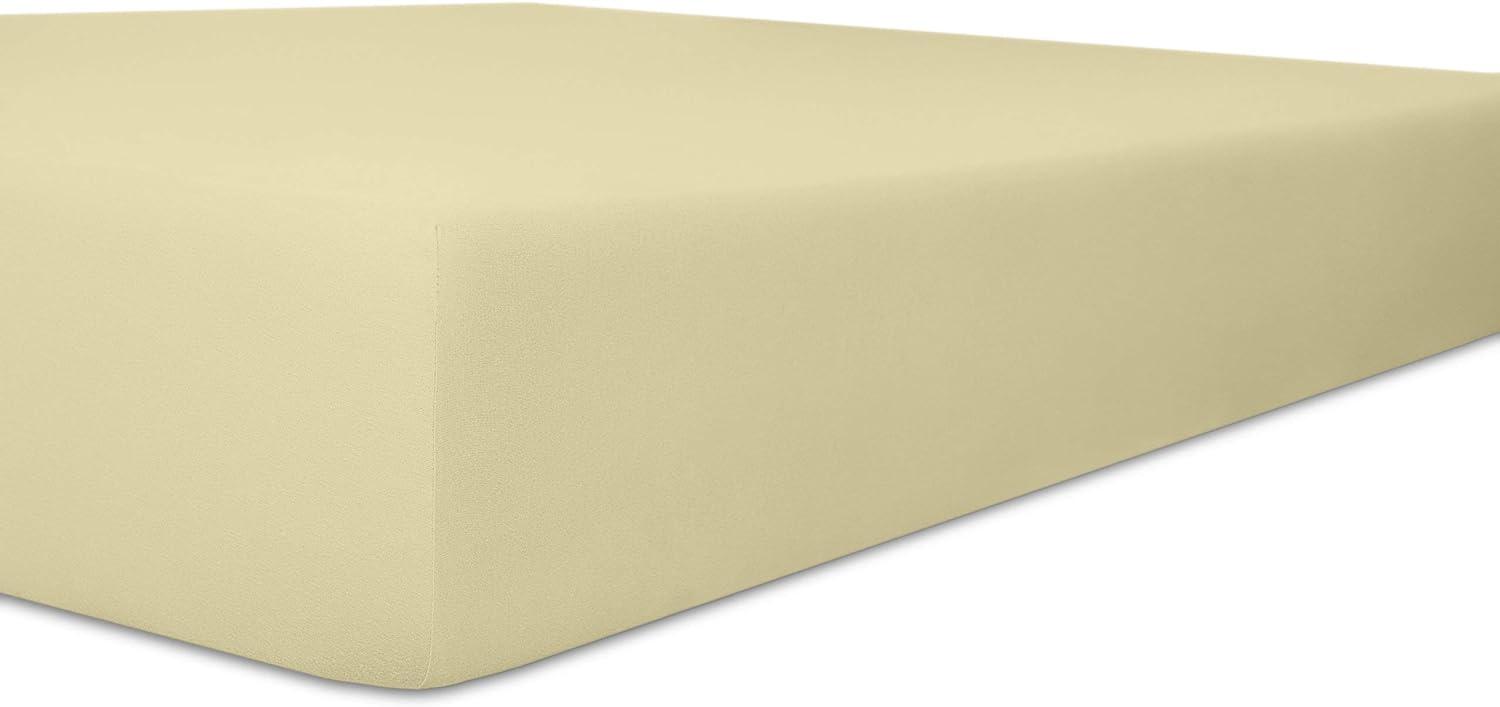 Kneer Exclusiv Stretch Spannbetttuch für hohe Matratzen & Wasserbetten Qualität 93 Farbe natur 180 cm x 200 cm Bild 1