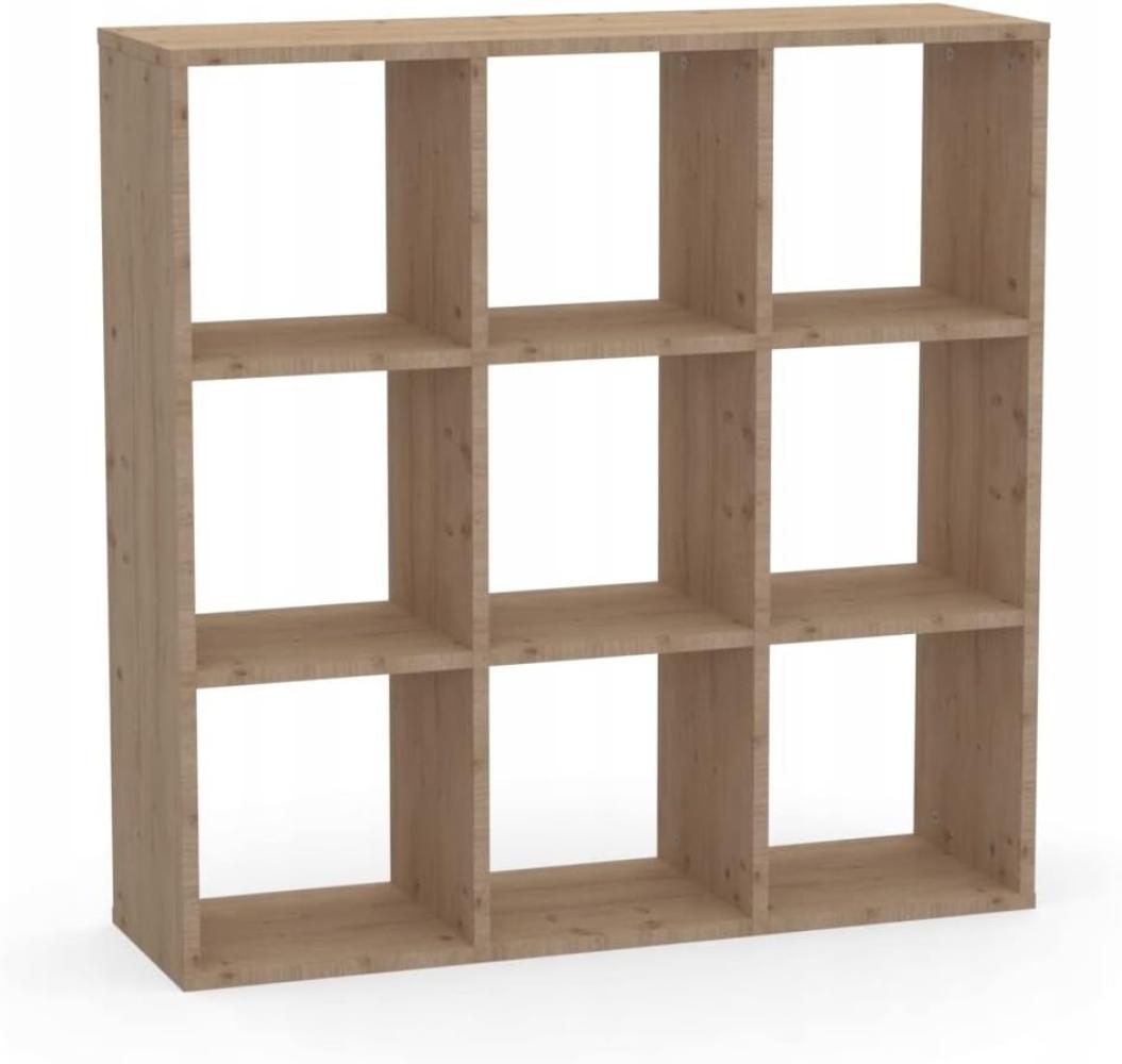 Kallax Regal 3x3 - Bücherregal - Raumteiler Regal - Würfelregal für Wohnzimmerund Büro - Regal Würfel mit 6 Fächern - Aufbewahrung Regal Bild 1