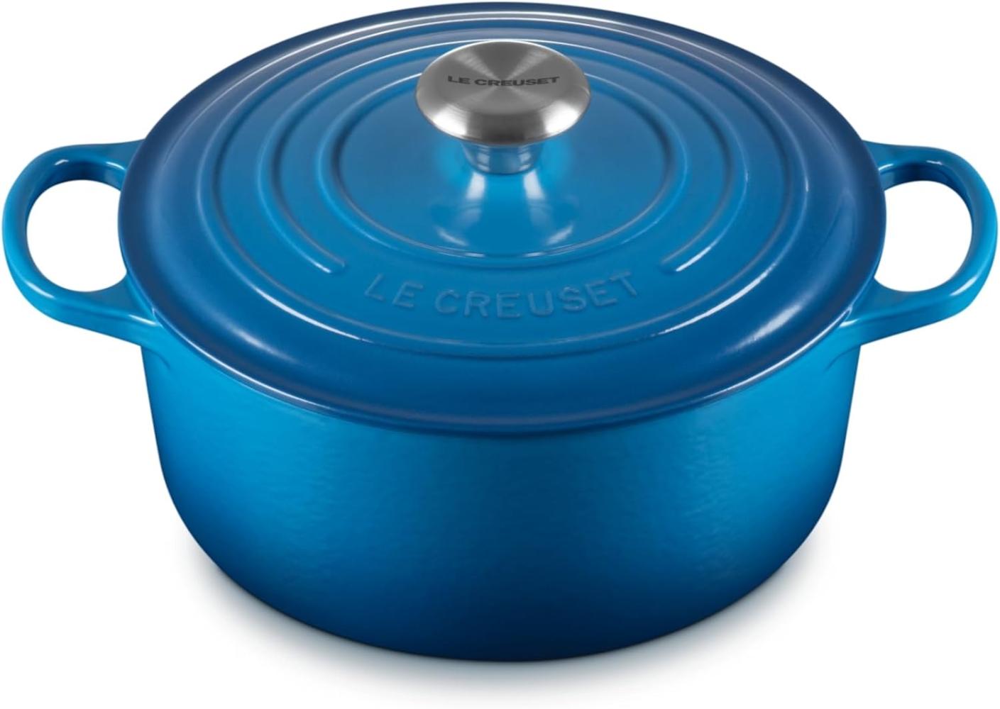 Le Creuset Signature Gusseisen-Bräter mit Deckel, Für alle Herdarten und Induktion geeignet, Rund, Marseille, 24,0 cm, 4.2 Bild 1