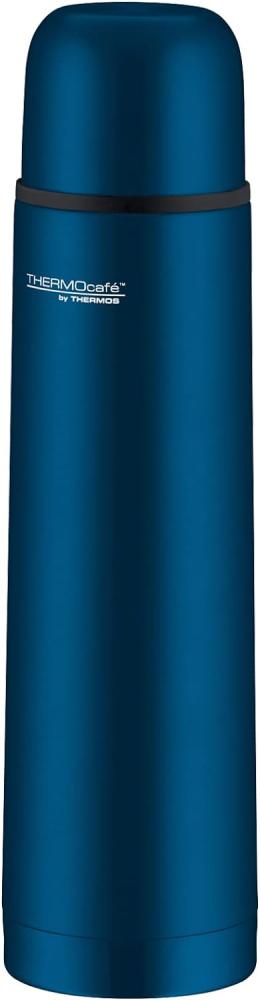 THERMOcafé by THERMOS Thermosflasche Edelstahl Everyday, Edelstahl blau 700ml, Isolierflasche 4058. 259. 075 auslaufsicher, Thermoskanne mit Becher hält 12 Stunden heiß, 24 Stunden kalt, BPA-Free Bild 1