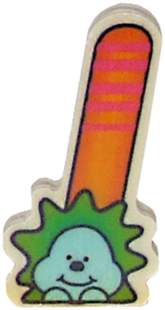 Hess Holzspielzeug 0044i - Buchstabe aus Holz, mit buntem Tiermotiv passend zum Vokal I, ca. 5 x 6 cm groß, handgefertigt, als Dekoration für´s Kinderzimmer Bild 1