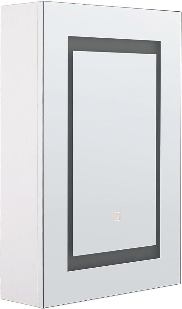 Bad Spiegelschrank weiß / silber mit LED-Beleuchtung 40 x 60 cm MALASPINA Bild 1