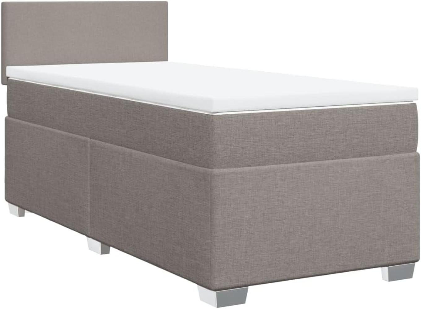 Boxspringbett mit Matratze Taupe 100x200 cm Stoff 3288096 Bild 1