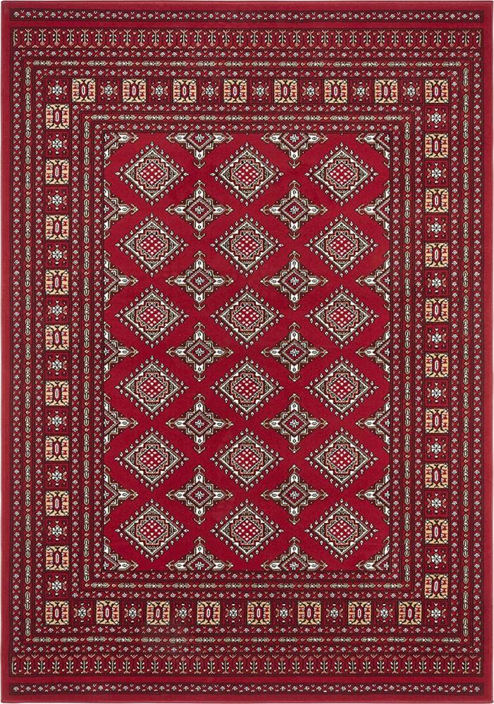 Orientalischer Kurzflor Teppich Sao Buchara Rot - 200x290x0,9cm Bild 1