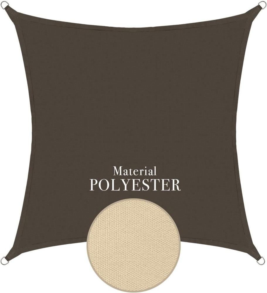 Anndora Sonnensegel 3x3 - anthrazit quadratisch Polyester Bild 1