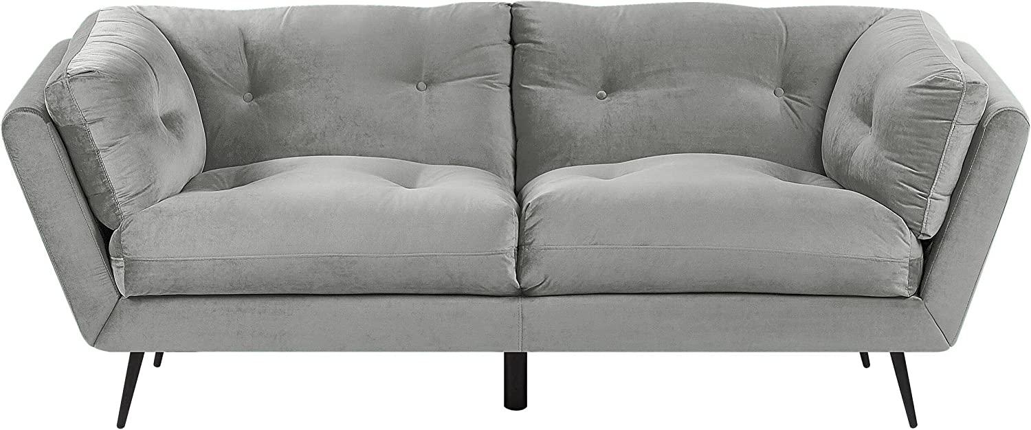 3-Sitzer Sofa Samtstoff grau LENVIK Bild 1
